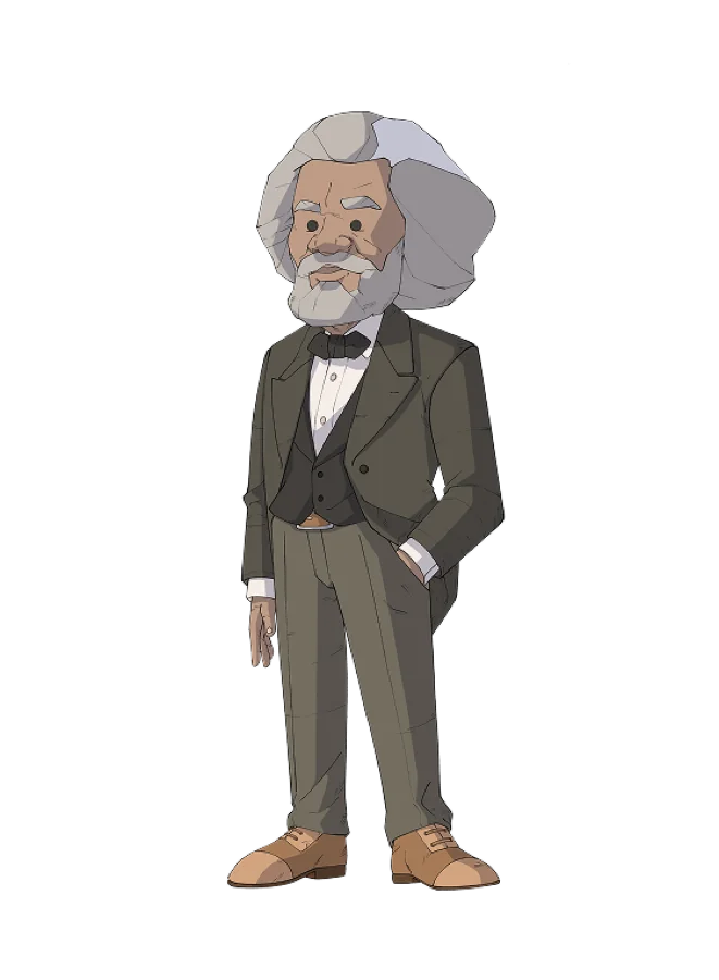 Frederick Douglass, a catchable ghost in the Modern era: the abolitionist orator in formal 19th-century attire.